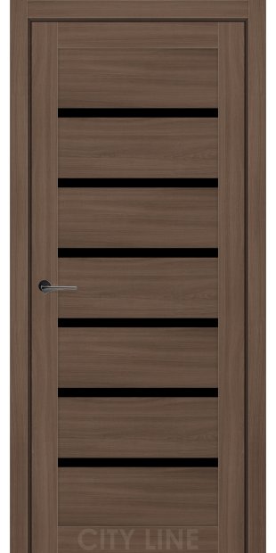 Межкомнатные двери CityLine Express BROOKLYN korfad-express-brooklyn-dub-sevilya-bravo-collection-s-cernym-steklom